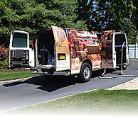 All Clean Carpet Van in driveway