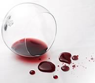Fiber-Shield fabric protectant on Spilled beaded wine on carpet 