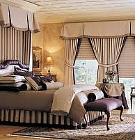 bedroom with drapery cleaning